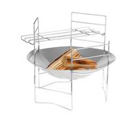 Bonfire - Support pliable pour feu de camp, poêle à bois portable | Grille de barbecue simple en acier inoxydable pour le bois de chauffage, le camping et la randonnée