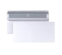 Bong 1220617 Lot de 100 enveloppes C5/C6 avec fermeture par bande adhésive intérieur gris avec motif cor postal Blanc 110 x 220 mm