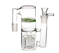 Bong Catcher en verre 18,8 mm avec prérefroidisseurs et collecteurs de cendres Double nid-d'abeille Verre Cendrier Rig Hookah Pipe Bols avec Bongs Bol Accessoire pour fumer Bong Bol de 19 cm