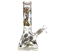 Bong en verre avec percolate de tornade, pipe à eau avec bol en verre 14,5 mm pour fumer narguilé (bleu-1) glass bong1