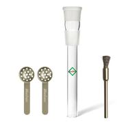 Bong en verre Chillum 14,5 mm coupe 11 cm set de 3 pièces - Shillum Accessoires Tête Adaptateur Embout Chillum Embrayage