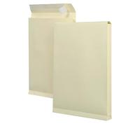 Bong GmbH 14340 Lot de 125 enveloppes à soufflet à fond renforcé format E4B en papier Kraft 170 g/m² avec fermeture par bande adhésive 262 x 371 x 38 mm (Crème) (Import Allemagne)