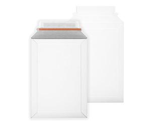 Bong Lot de 100 enveloppes en carton plein B4 353 x 250 mm - Enveloppes d'expédition B4 en carton - Enveloppes autocollantes 450 g/m² - Blanc