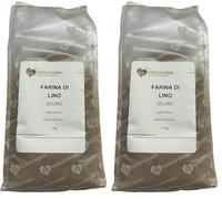 BONGIOVANNI FARINE E BONTA' NATURALI Farine de lin foncée 1Kg BIO 1.00 kg (Lot de 2)