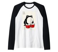 Bongo Drums Grumpy Frog Funny Kawaii Japonais Manche Raglan