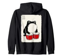 Bongo Drums Grumpy Frog Funny Kawaii Japonais Sweat à Capuche