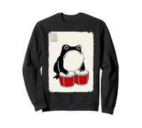 Bongo Drums Grumpy Frog Funny Kawaii Japonais Sweatshirt