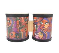 Bongo Drums pour Enfants Adultes Professionnels, Toon Wood Bongo Drum, Tête en Plastique étanche, Dessus en Peau de Chèvre, Tambour de Sol pour Enfants, Instrument de Musique à