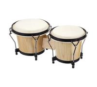 Bongo Hand Drum - Compact Hardwood Percussion - 15,2 - 17,2 cm - Drums musicaux pour , kit de rythme, musique avec son profond résonant, kit d'apprentissage pour l'école et la maison