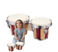 Bongos en bois pour , bongo tambour, instrument de tambour manuel en bois, instrument de percussion éducatif pour débutants professionnels, bongos de 6 pouces et 7 pouces