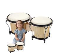 Bongos en bois pour, instrument de percussion éducative, pour débutants, adultes et, instruments de percussion éducative de 15,2 cm et 17,2 cm