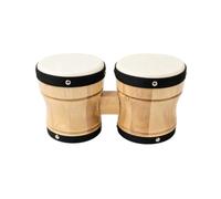 Bongos Tambours Bongo en bois finition paire de Bongos instrument musique taille compacte facile à jouer