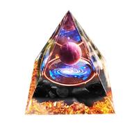 BONGSHAKALAKA 1.96" Pyramide en Cristal d'Orgonite d'Énergie Pyramide Améthyste Pyramide De Pierre De Sphère De Cristal De Guérison Reiki Pyramide pour Chakra Méditation Yoga Et Décoration De Table