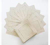BONGVO 12 Serviettes de Cocktail, Serviettes de Table à Ourlet pour Cocktails, Serviettes de Boisson pour Le dîner, Tissu en Coton et Lin 8"x8quot; (20x20cm)