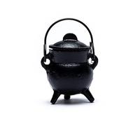 Bonheur de Lune Mini Chaudron en Fonte, Rituel Traditionnel, Fonte Robuste, Tripode, Noir, 5x7 cm, pour Encens et Résines