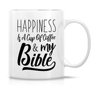 Bonheur Et Religion Mug Élégantes Tasse Humour Mug À Café Pour Cappuccino Cuisine Lait 330Ml