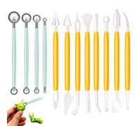 BONHHC Outils de Modelage de Pâtisserie,Outils de Décoration de Gâteaux,Spherical Polymer Clay Tools,Clay Sculpting Tools,Ceramic Tools,Cake Fudge Pie Cake Clay Ceramic Modeling Set