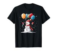 Bonhomme de Neige avec Ballons pour Un Design Joyeux T-Shirt