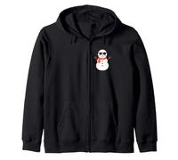 Bonhomme de Neige avec des Lunettes de Soleil Noël Hiver Sweat à Capuche