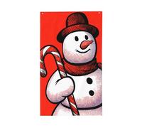 Bonhomme de neige avec sucre d'orge sur drapeaux rouges de cour, 9,1 x 1,5 m, bannière de vœux avec œillets, décoration d'intérieur et d'extérieur