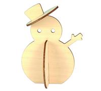 Bonhomme De Neige Bois À Assembler 13 X 8,5 X 0,3 Cm - Megacrea Diy