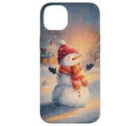 Bonhomme de Neige Confortable Winter Wonderland Festive Christmas Holiday Coque pour iPhone 14 Plus