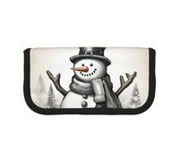 Bonhomme de neige de Noël - 1 jolie trousse à crayons - Trousse à crayons avec fermeture éclair - Rangement et organisateur de papeterie Kawaii