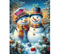 Bonhomme de Neige de Noël 300 Pieces Casse-tête Adulte en Carton sans Déformation Contes de fées fantastiques d'animaux Sauvages Très Difficile Haute Difficulté Anti-Stress Décoration Murale Cadeau