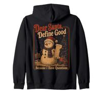 Bonhomme de Neige de Noël Dear Santa Define Good Funny Christmas Sweat à Capuche