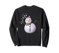 Bonhomme de Neige de Noël drôle Mignon Neige Hiver Pays des Merveilles Sweatshirt