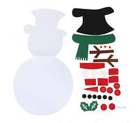 Bonhomme de neige de Noël en feutre à faire soi-même avec 28 décorations détachables, cadeaux de Noël pour enfants, Nouvel An, décoration murale à suspendre au mur, cadeaux de Noël pour décoration de