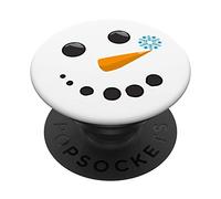Bonhomme de Neige de Noël PopSockets PopGrip - Support et Grip pour Smartphone/Tablette avec un Top Interchangeable