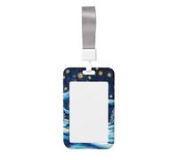 Bonhomme de neige d'hiver portant une écharpe, un chapeau, un porte-badge en plastique rigide, étui de protection pour cartes de travail, porte-nom pour infirmières, bureau