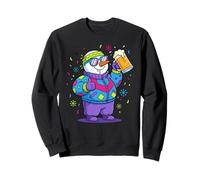 Bonhomme de Neige en Cuir avec bière Party Apres Ski Bayern Sweatshirt