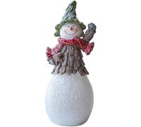 Bonhomme de neige en résine pour décoration de table festive aux chandelles pour améliorer les repas de vacances et la décoration intérieure rustique (B)