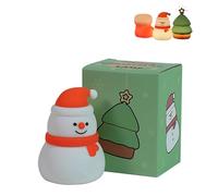 Bonhomme de neige en silicone - Veilleuse de Noël douce pour chambre d'enfant, lampe de chevet LED rechargeable avec 2 modes, 7 couleurs, jolie lumière d'ambiance en silicone pour chambre à coucher