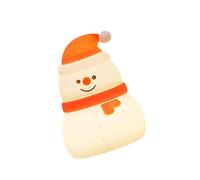 Bonhomme de neige en silicone - Veilleuse douce pour chambre d'enfant - Lampe de chevet LED rechargeable - Jolie lumière d'ambiance en silicone pour chambre à coucher, chambre d'enfant, Noël - Kjw607