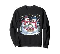 Bonhomme de Neige Famille Noël pour Femmes, Hommes, Enfants avec bonhommes de Neige Sweatshirt