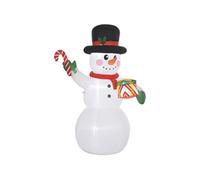 Bonhomme de neige gonflable de Noël de 180 cm avec lumières LED, matériel fixation et souffleur, décoration de Noël pour l'intérieur et l'extérieur