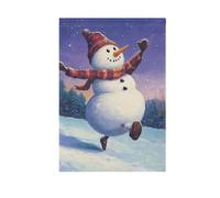 Bonhomme de neige hiver pays des merveilles printemps extérieur drapeaux Noël bannière pour décoration de jardin 28 x 40 cm double face