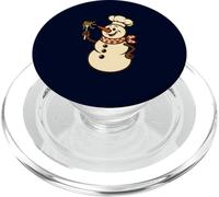 Bonhomme de Neige Italian Chef Pâtes Noël Vintage Cuisine Pun PopSockets PopGrip pour MagSafe
