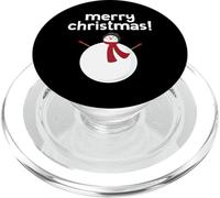 Bonhomme de Neige Joyeux Noël Rond Mignon Bonhomme de Neige PopSockets PopGrip pour MagSafe