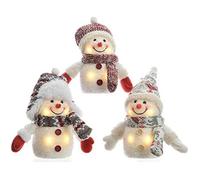 Bonhomme de neige - LUMINEO - Décoration de Noël - 4 LED - 20x19x10 cm - Intérieur