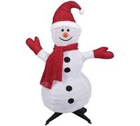 Bonhomme de neige lumineux - PTIT CLOWN - re22832 - 90 cm - Blanc - Écharpe rouge