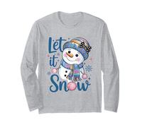 Bonhomme de Neige Mignon Saison d'hiver « Let It Snow » pour Enfants Manche Longue