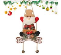 Bonhomme de neige Père Noël en peluche douce avec cloches, décorations d'intérieur pour murs, escaliers, salon, bureau, porte, cour, cuisine