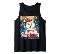 Bonhomme de Neige Pop Art Noël drôle Bonnet Père Noël Débardeur