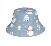 Bonhomme de neige portant une écharpe chapeau bob réfléchissant - Mode polyvalent confortable respirant pour activités de plein air - Noir