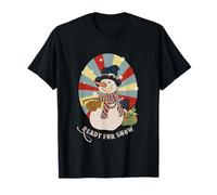 Bonhomme de Neige rétro Vintage prêt pour la Neige T-Shirt