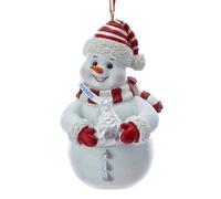 Bonhomme de neige tenant Hershey Kiss Candy Ornement 3,5 pouces